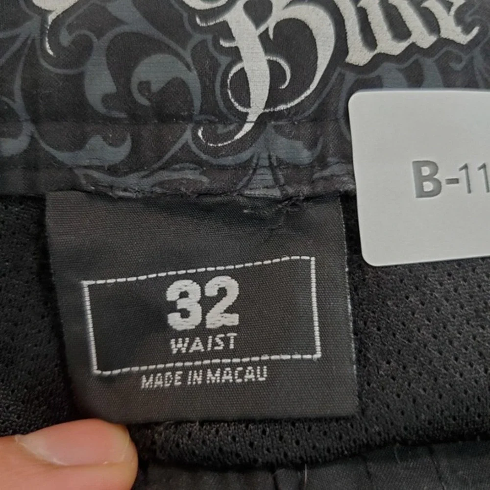 Anchor Blue Men Swimwear 32‎ Black Cargo Board Shorts Logo Surf Y2K